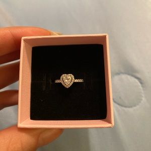 Pandora size 5 925 Silver Heart ring promise ring engagement